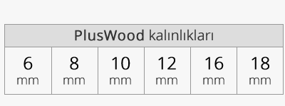 PlusWood Kalınlıkları